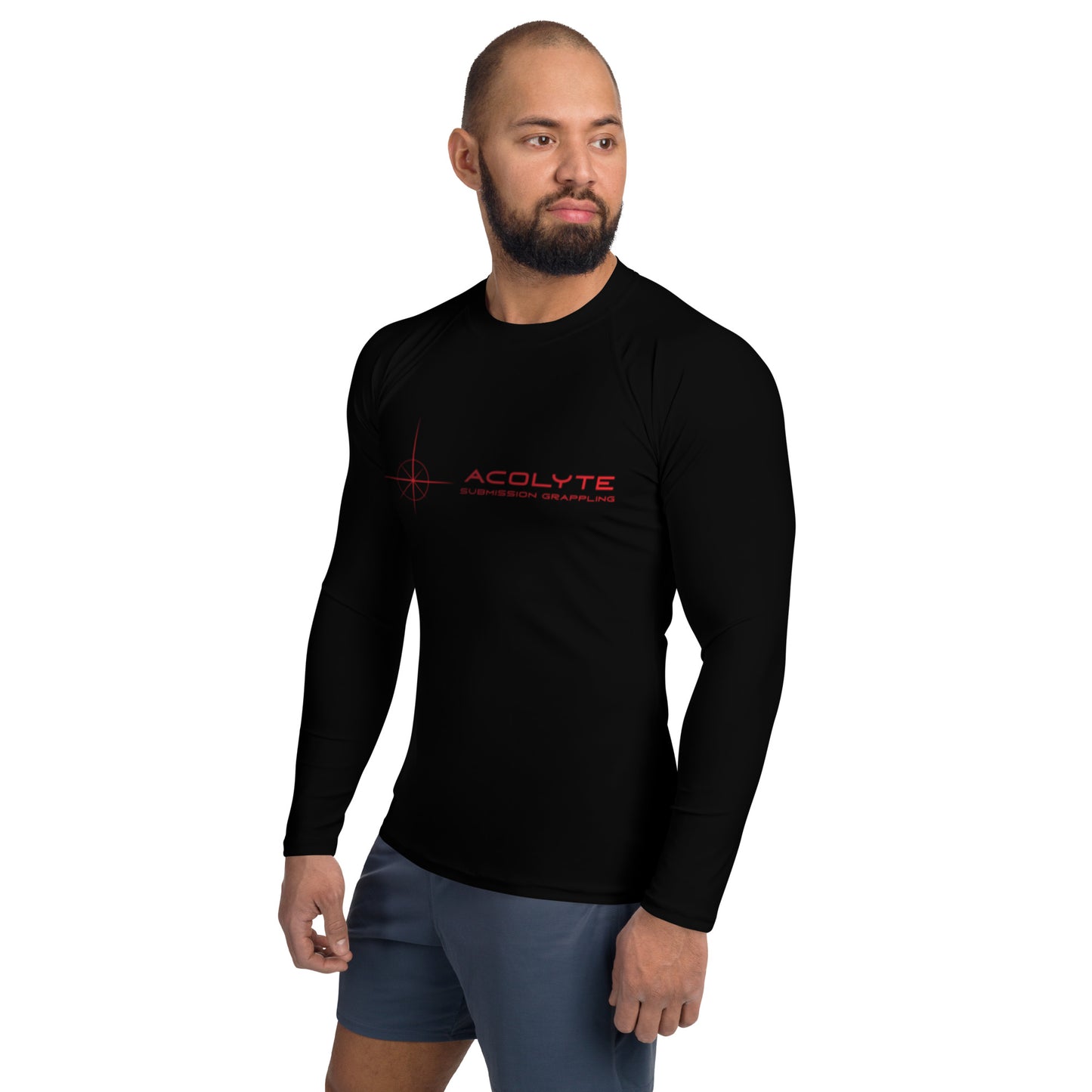 ACOLYTE SUBMISSION GRAPPLING - Men's Black Ranked Rash Guard