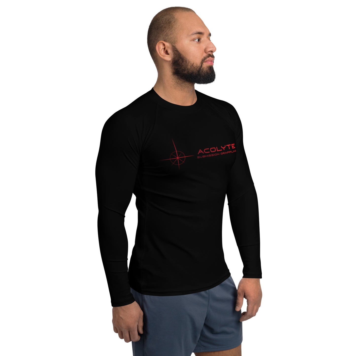 ACOLYTE SUBMISSION GRAPPLING - Men's Black Ranked Rash Guard