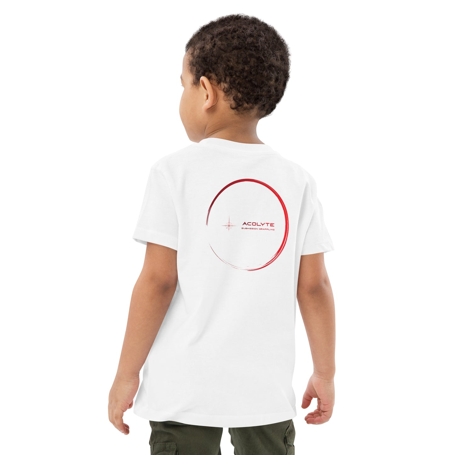 ACOLYTE SUBMISSION GRAPPLING - Organic white cotton kids t-shirt