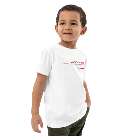 ACOLYTE SUBMISSION GRAPPLING - Organic white cotton kids t-shirt