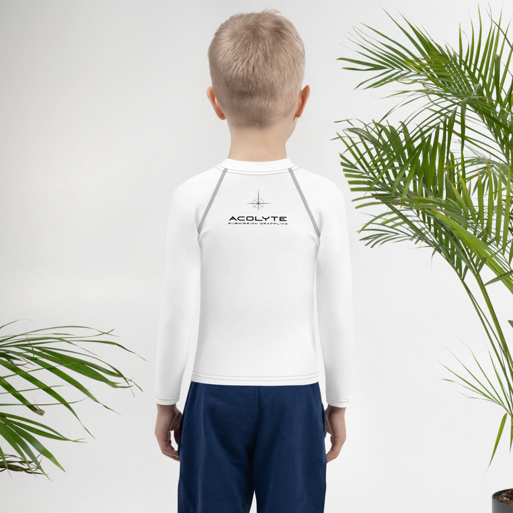 ACOLYTE SUBMISSION GRAPPLING - Kids White Rash Guard