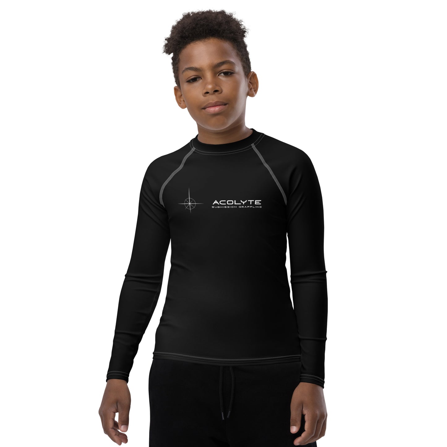 ACOLYTE SUBMISSION GRAPPLING - Youth Black Rash Guard Unranked