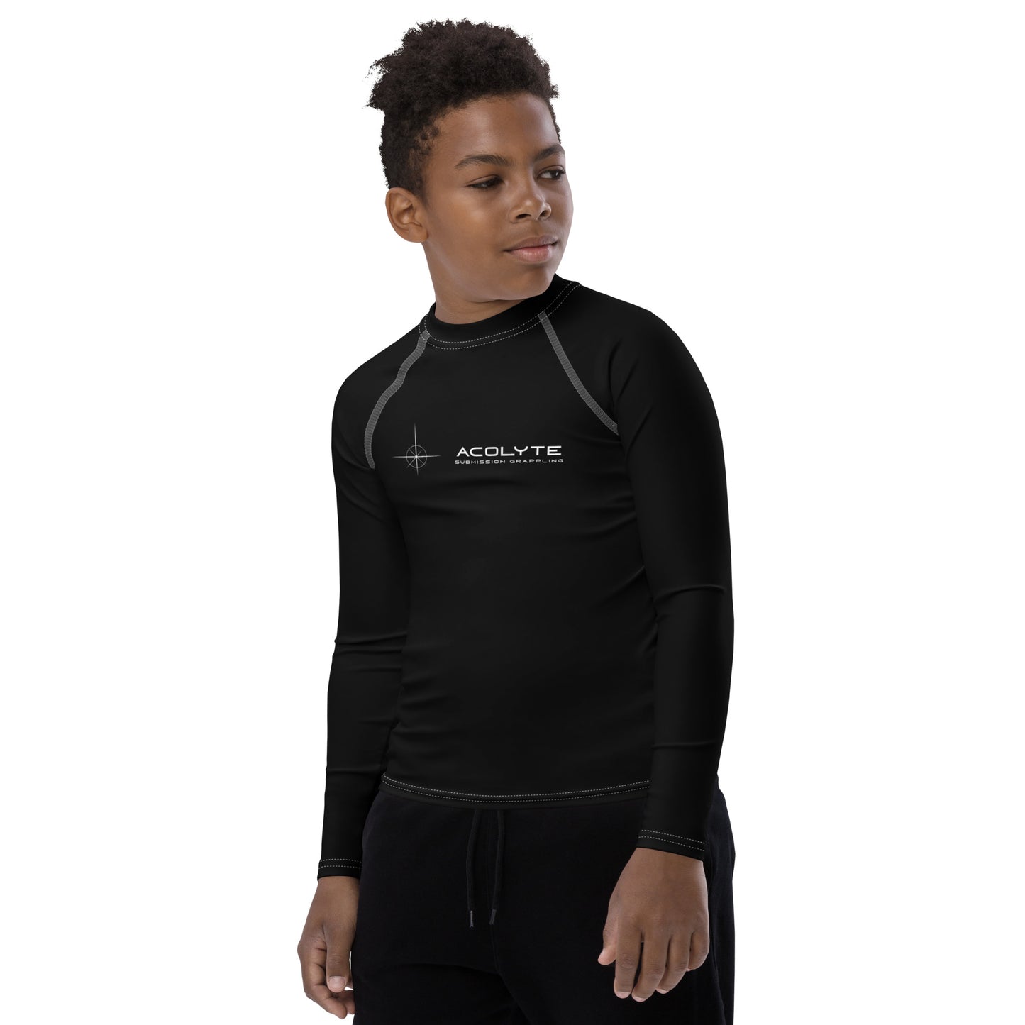 ACOLYTE SUBMISSION GRAPPLING - Youth Black Rash Guard Unranked