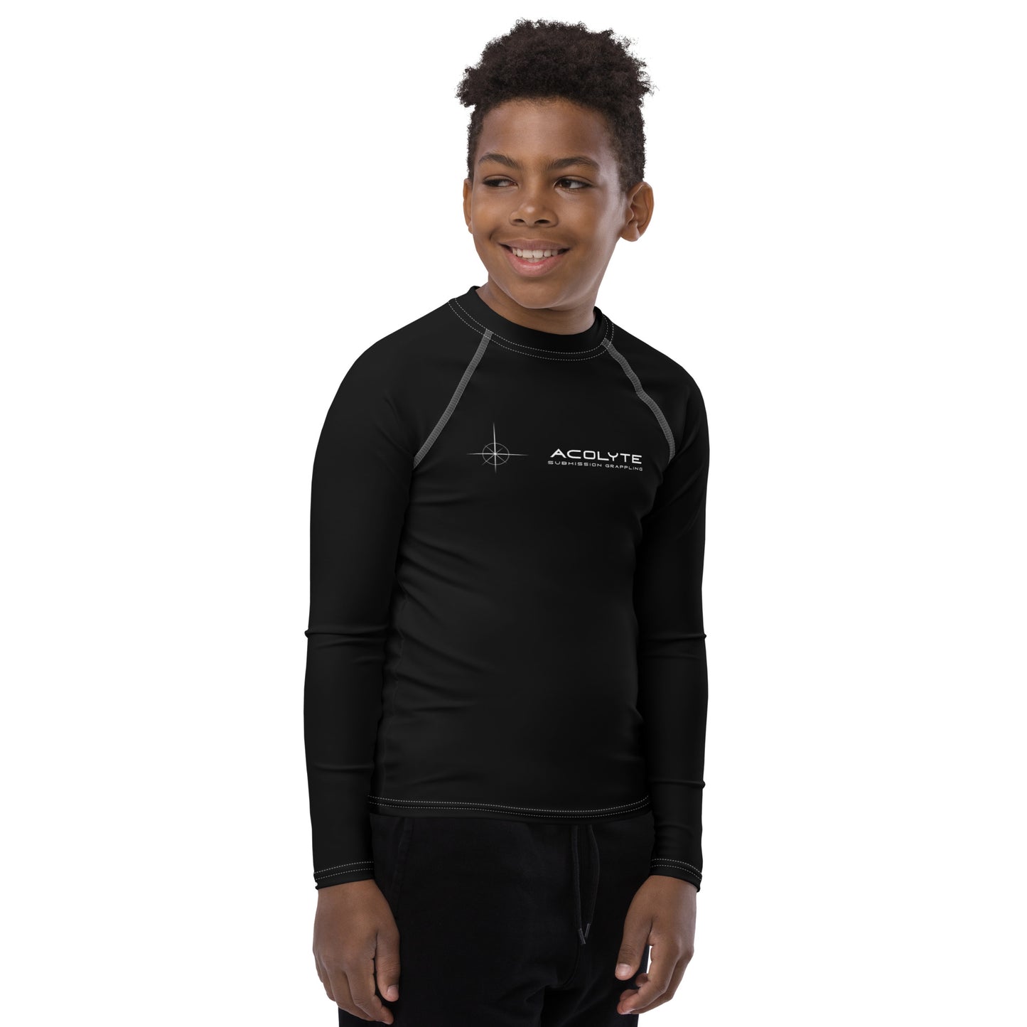 ACOLYTE SUBMISSION GRAPPLING - Youth Black Rash Guard Unranked